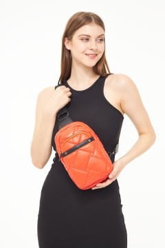 Morpelikan  Kadın Paraşüt Kumaş  Üç Bölmeli Body Bag Omuz Göğüs Çantası
