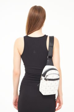 Morpelikan Kadın Monogram Üç Bölmeli Body Bag Omuz Göğüs Çantası