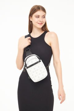 Morpelikan Kadın Monogram Üç Bölmeli Body Bag Omuz Göğüs Çantası